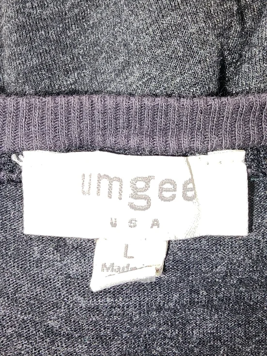 Umgee Dress Knit  Long Sleeve With Tie-Detail  Charcoal Size L - Picture 12 of 12